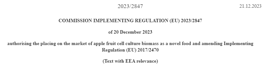 EU,Food,Novel,Approve,Registration,Filing